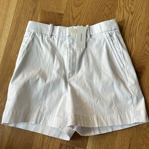 SPANX White stretch twill 5” shorts